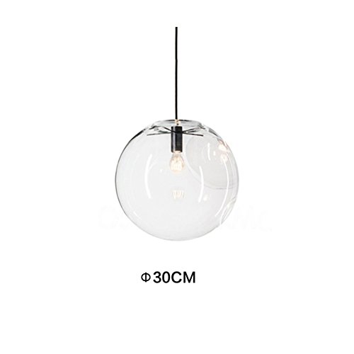 MZStech - Kugelförmiges klassisches Glas-hängendes helles kreatives einzelnes helles Hauptglas-Lampen-Farbton (30cm)