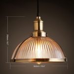 Maxmer Industrie Retro Deckenleuchte Pendelleuchte Glas Hängelampe Vintage mit Glas Lampeschirm und Eisen Rahmen 1*E27 für Wohnzimmer Schlafzimmer Küche Bar Hotel Restaurant usw（Silber/Bronze）