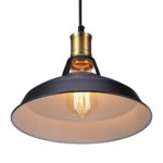 S & G Vintage Industrielle Pendelleuchten Hängeleuchten Decken Lampe für Wohnzimmer Esszimmer Restaurant Keller Untergeschoss Schwarzes (Groß) für E27 Leuchtmittel