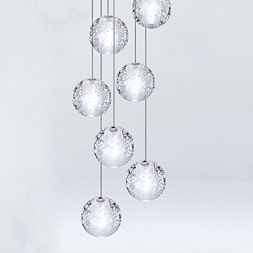 LED Lüster Kristall Deckenleuchte （ 7 Kugel） Für Hängeleuchte Wohnzimmer Esszimmer Treppenhaus Schlafzimmer Pendelleuchte