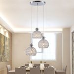 SAILUN 3er Set Kronleuchter Pendelleuchten Pendellampe Weiß E27 Lampenschirm für Küche Wohnzimmer Decken Hängeleuchte (B Type)