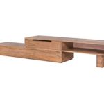 Woodkings TV Bank Auckland variabel, Lowboard aus Akazien Holz natur rustic,TV Regal Möbel aus Massivholz und flexibel stellbar, Wohnwand variabel stellbar modern (Holz, 1 Schubkasten)