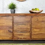DuNord Design Sideboard Kommode ARONA 140cm Massivholz Sheesham Palisander Massiv Holz natur