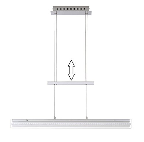Trango Design LED Pendelleuchte, Esstischleuchte höhenverstellbar in Chrom TG4338-018