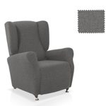 JM Textil Bielastische Husse für Ohrensessel Aire Größe 1 Sitzer (Standard) Farbe Grau