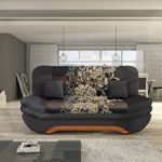 Mirjan24  Sofa Weronika Sving mit Bettkasten und Schlaffunktion, Bettsofa mit Blumenmuster, Couch vom Hersteller, Schlafcouch, Schlafsofa, Wohnlandschaft (Alova 36 + Sving Grau + Alova 36)