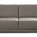 CAVADORE 3-Sitzer Sofa Corianne in Kunstleder/Leder-Couch in hochwertigem Kunstleder und modernem Design/Mit Armteilfunktion/Größe: 217 x 80 x 99 (BxHxT)/Bezug in Kunstleder grau