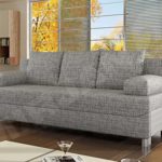 Mirjan24  Schlafsofa Dover, Sofa mit Bettkasten und Schlaffunktion, Bettsofa, Farbauswahl, Schlafcouch mit Chromfüße, Couch vom Hersteller, Couchgarnitur (Schlafsofa ohne Polsterhocker, Florida 01)