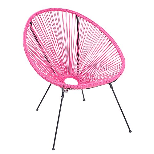 Moderner ACAPULCO Sessel pink Gartenstuhl wetterfest Outdoorstuhl Relaxsessel Stuhl