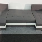 Couchgarnitur OPTI mit Schlaffunktion und Bettkasten als U Form in modernem Design, präzise verarbeitet, sehr komfortabel unter federt