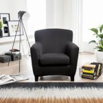 Bellboni Couchhusse für Einsitzer Couchsessel oder Loungesessel, Sofabezug, bi-elastische Stretchhusse, Spannbezug für viele gängige Einer Sessel, schwarz