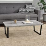 [en.casa]® Couch-Tisch Design MDF - Beton-Optik - 110x60x35cm - Beistelltisch Wohnzimmer