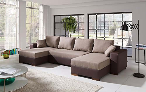 Sofa Couchgarnitur Couch Sofagarnitur TIGER 2 U Polstergarnitur Polsterecke Wohnlandschaft mit Schlaffunktion