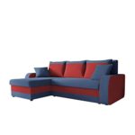 Ecksofa Kristofer, Design Eckcouch Couch! mit Schlaffunktion, zwei Bettkasten, Farbauswahl, Wohnlandschaft! Bettfunktion! L-Form Sofa! Seite Universal! (Mikrofaza 0012 + Mikrofaza 0034)