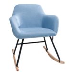 Moderner Schaukelstuhl BALTIC hellblau Schaukelsessel Scandinavian Design Sessel Stuhl Wohnzimmersessel