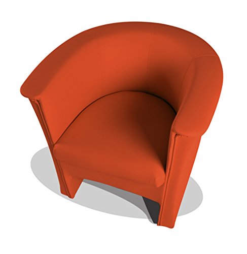moebel-eins COCKY Kunstleder Sessel Clubsessel, orange