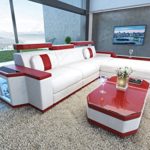 NATIVO© DESIGNER KUNSTLEDER SOFA CESARO MINI MIT LED BELEUCHTUNG Sofa Couch Wohnlandschaft