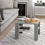 VICCO Couchtisch HOMER 60x60 - Wohnzimmer Sofatisch Kaffeetisch 3 Farbvarianten +++ Beistelltisch - mit Ablagefach - Top Design +++ (beton weiß)