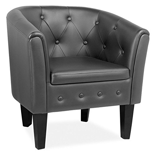 Homelux Clubsessel Loungesessel Cocktailsessel Chesterfield (L x B x T) 70 x 63 x 53 cm Grau