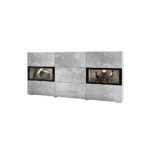 Selsey Baros - Sideboard/Kommode in Betonoptik mit LED RGB und Farbwechselfunktion 132 cm