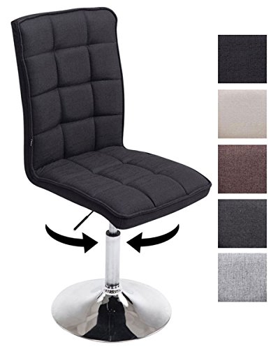 CLP Design Esszimmer-Stuhl PEKING V2 mit Stoff-Bezug, max. belastbar bis 135 kg, gepolstert, Sitz drehbar und höhenverstellbar 41-55 cm