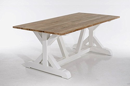 CLP Esszimmertisch GENEVA aus Teakholz I Handgefertigter Holztisch im Landhausstil I In verschiedenen Größen erhältlich