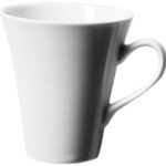 Domestic Professional by Mäser Serie Leaf, Kaffeeservice 18-teilig mit je 6 Tassen, Untertassen und Desserttellern, eine weiße Porzellanserie, die die Form eines Blattes hat