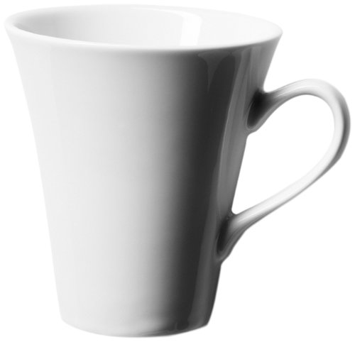 Domestic Professional by Mäser Serie Leaf, Kaffeeservice 18-teilig mit je 6 Tassen, Untertassen und Desserttellern, eine weiße Porzellanserie, die die Form eines Blattes hat