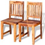 Festnight 2 Stk. Esszimmerstühle Set Essstuhl aus Sheesham-Holz Küchenstühle Holzstuhl 40x46x87cm für Esszimmer
