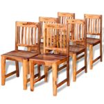 Festnight Esszimmerstühle Set 6 Stk. Holz Stühle Essstuhl Küchenstühle Stuhl-Set aus Sheesham-Massivholz 40 x 46 x 87 cm