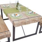 Mendler Esszimmertisch HWC-A15, Esstisch Tisch, Tanne Holz rustikal Massiv