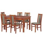 Mirjan24  Essgruppe mit 6 Stühlen DM-31, Esstisch + Stuhlset, Tischgruppe, Esstischgruppe, Sitzgruppe, Esszimmergarnitur, Esszimmer Set