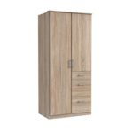 Wimex Drehtürenschrank Click, Holz, schlammeiche/lavafarbig