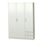 Wimex Kleiderschrank/ Drehtürenschrank Sprint, 3 Türen, 2 Schubladen, (B/H/T) 135 x 197 x 58 cm, Weiß