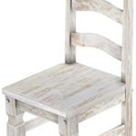 2 x Brasilmöbel Stuhl 'Mexiko', 45 cm Sitzhöhe, Pinie Massivholz, Farbton Shabby Brasil