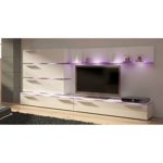 JUSTyou DIAMOND LED Wohnwand Anbauwand Schrankwand (HxBxT): 134x300x40 cm mit Farbauswahl