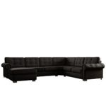 Ecksofa Chesterfield Maxi, freistehendes Polsterecke Couch Sofa, Antik Look Couchgarnitur, Wohnlandschaft, Farbauswahl (Enzo 165, Ecksofa Links)