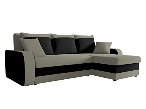 Ecksofa Kristofer, Design Eckcouch Couch! mit Schlaffunktion, Zwei Bettkasten, Farbauswahl, Wohnlandschaft! Bettfunktion! L-Form Sofa! Seite Universal! (Mikrofaza 0014 + Mikrofaza 0015)