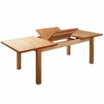 Krok Wood Esstisch Massivholz Buche 100% FSC London Klapptisch Esszimmertisch Massivholz Tisch (160 x 90 x 75 cm) (228(160+68) x90x75 cm)