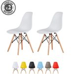 MCC Retro Design Stühle im 2er Set, Eiffelturm inspirierter Style für Küche, Büro, Lounge, Konferenzzimmer etc, 6 Farben, KULT
