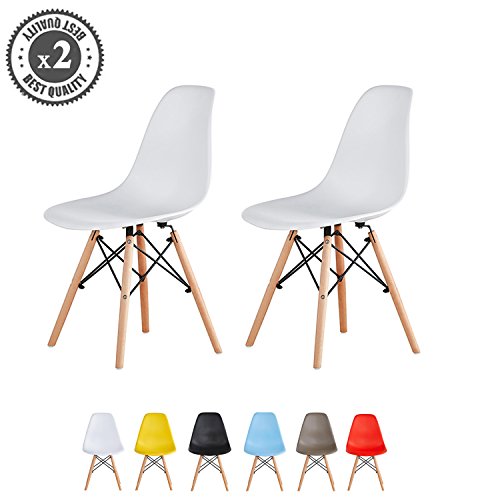 MCC Retro Design Stühle im 2er Set, Eiffelturm inspirierter Style für Küche, Büro, Lounge, Konferenzzimmer etc, 6 Farben, KULT