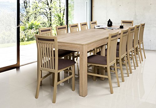 Tisch Küchentisch Esszimmertisch Esstisch WENUS ausziehbar 300 cm mit 12 Stühlen !!!