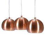 Invicta Interior 22975 Hängeleuchte Copper Ball 3er, höhenverstellbar