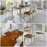 Moebella Essgruppe Essecke Massiv Holz Rustico Used Look Vintage Tisch Set Shabby Style Esstisch ausziehbar