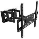 RICOO Wandhalterung TV Schwenkbar Neigbar S5244 Universal LCD Wandhalter Ausziehbar Fernseher Halterung Curved 4K OLED QLED Flachbildfernseher 80cm/32-165cm/65 Zoll/VESA 200x200 400x400 /Schwarz