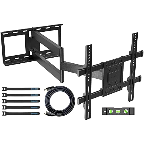 BONTEC TV Wandhalterung mit Extra Langem Gelenkarm 850mm für 32-70 Zoll LCD/LED/OLED Flachbildschirme bis 60 kg, Neigbar, Schwenk- und Drehbar, TV-Wandhalterung, Max. VESA 400 x 400 mm